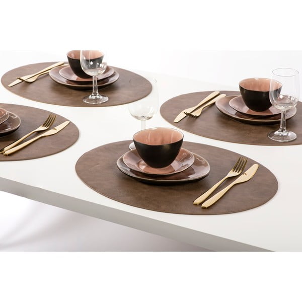 Troja sötétbarna műbőr tányéralátét, 33 x 45 cm - ZicZac-image-1