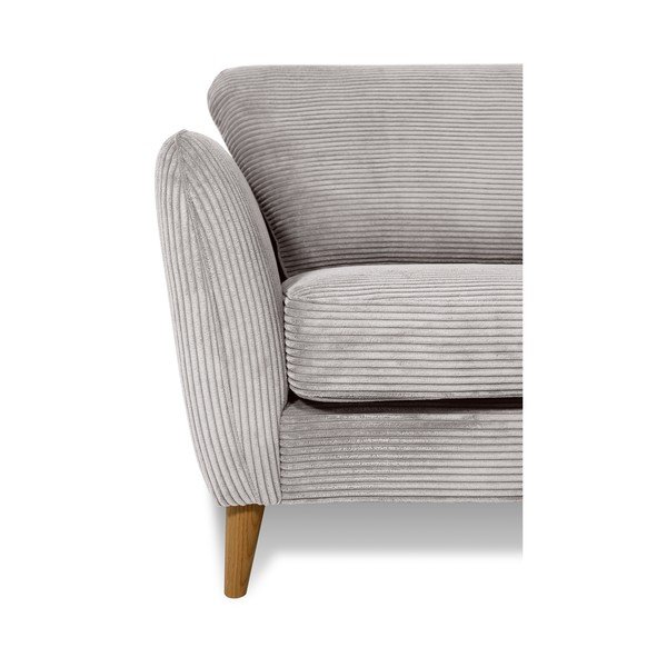 Világosszürke kordbársony kanapé 206 cm Paris – Scandic-image-4