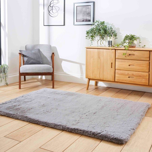 Szürke szőnyeg 60x120 cm Super Teddy – Think Rugs-image-1