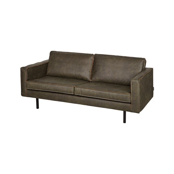 Rodeo barna kanapé, újrahasznosított bőrhuzattal, 190 cm - BepureHome-image-3