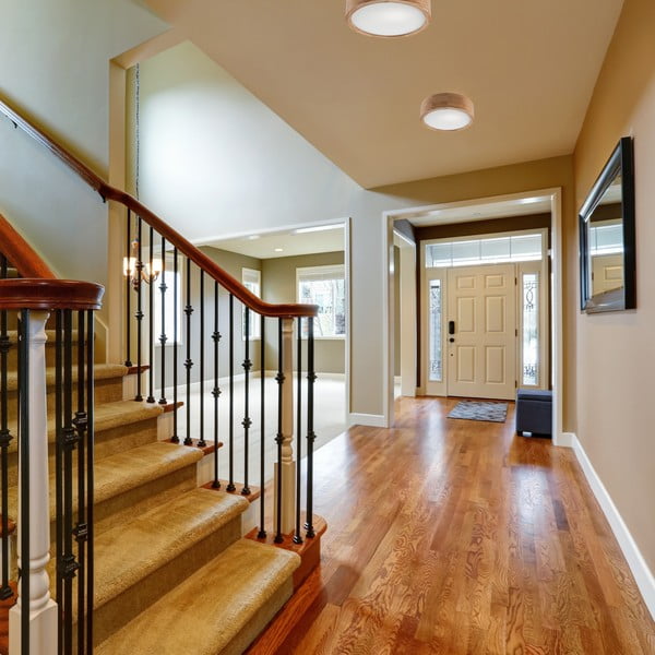 Barna mennyezeti lámpa üveg búrával ø 27 cm Eveline – LAMKUR-image-1