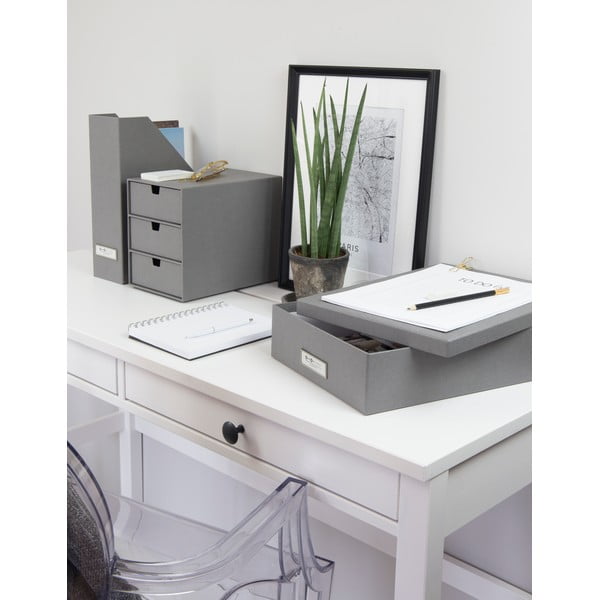 Oskar szürke irattartó doboz címkével, A4 - Bigso Box of Sweden-image-3