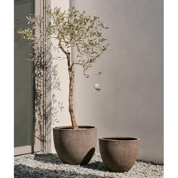 Beton kaspó szett 2 db-os ø 50 cm Serili – Kave Home-image-1