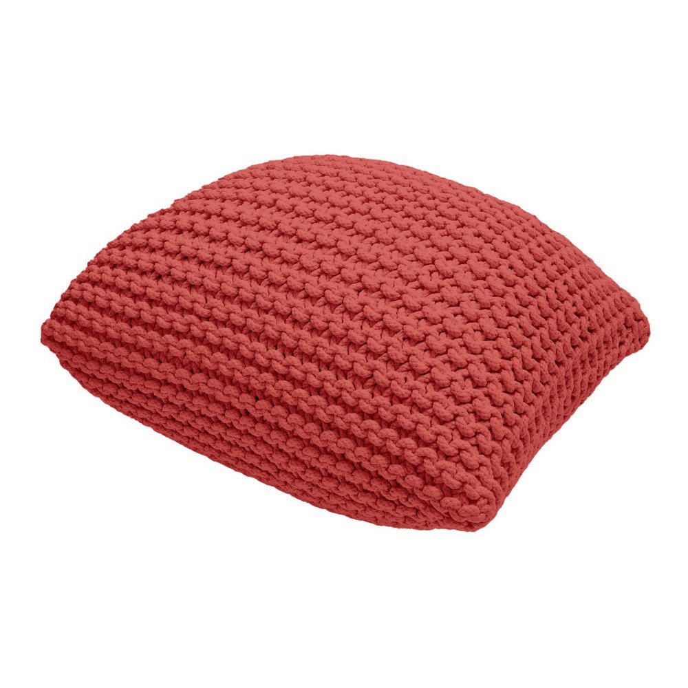 Piros kötött puff Knit  Bonami Essentials