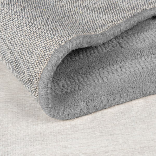 Szürke kézi szövésű gyapjú szőnyeg 160x230 cm Zen Rectangles – Flair Rugs-image-3