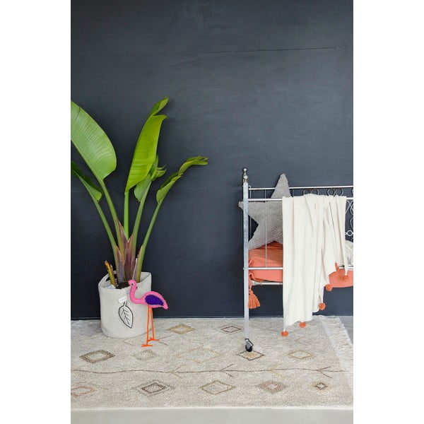 Bézs mosható kézi szövésű pamut szőnyeg 170x240 cm Kaarol Earth – Lorena Canals-image-3