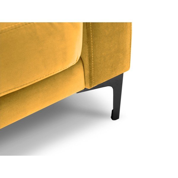Harmony sárga bársony kanapé, 220 cm - Kooko Home-image-4