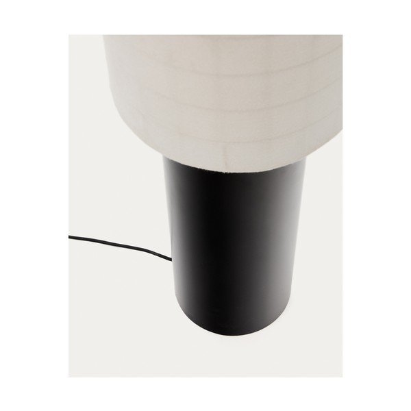 Fehér-fekete állólámpa textil búrával (magasság 142 cm) Dulan – Kave Home-image-4