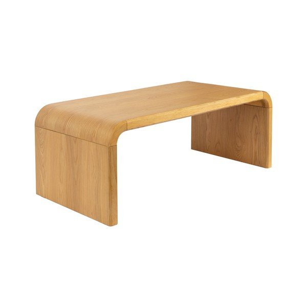 Natúr színű dohányzóasztal tölgyfa dekorral 60x120 cm Brave – Zuiver