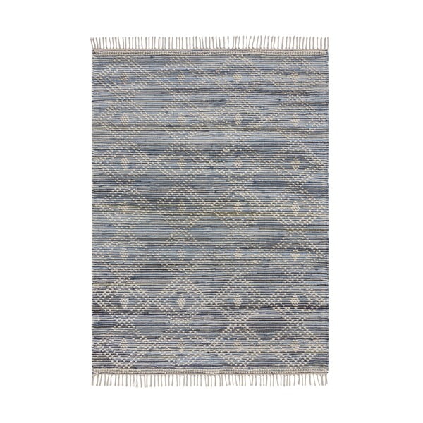 Lissie kék pamut szőnyeg, 120 x 170 cm - Flair Rugs