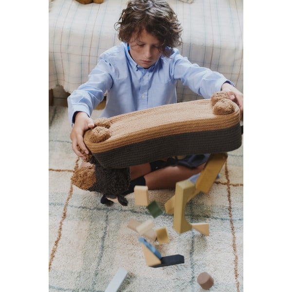 Krémszínű-zsályaszínű mosható-kézi szövésű pamut szőnyeg 90x120 cm Tartan Blue Sage – Lorena Canals-image-4