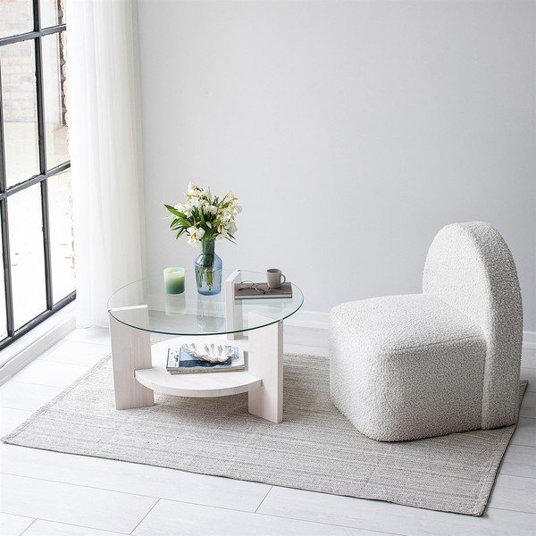 Fehér kerek dohányzóasztal ø 75 cm Mondo – Neostill-image-2