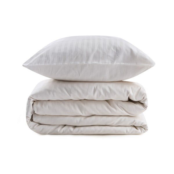 Krémszínű egyszemélyes pamut-szatén ágyneműhuzat 140x200 cm Lilyum – Mijolnir