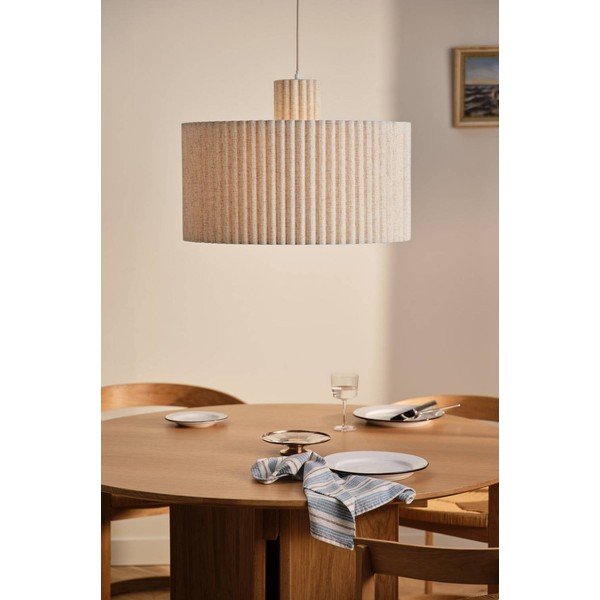 Bézs len függőlámpa ø 60 cm Alina – Jotex-image-1