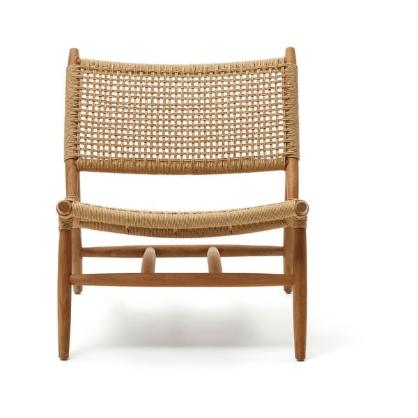 Natúr színű tömörfa kerti fotel Codolar – Kave Home-image-1