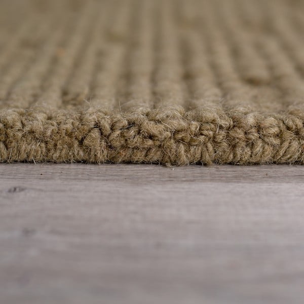 Khaki kézi szövésű gyapjú szőnyeg 200x290 cm Harris Boucle – Flair Rugs-image-4