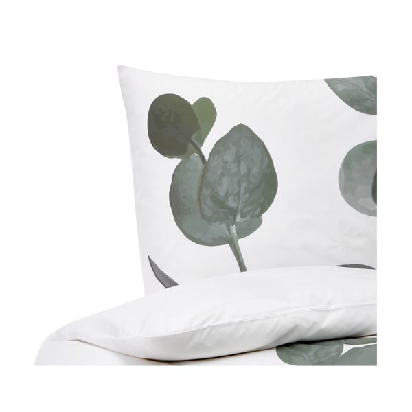 Fehér pamut-perkál ágyneműhuzat 200x135 cm Eukalyptus - Westwing Collection-image-2