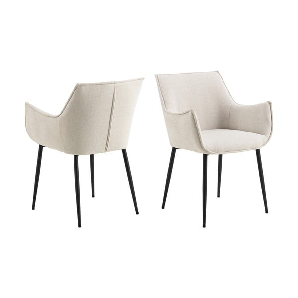 Krémszínű kárpitozott étkezőfotel Bonita – Actona-image-3