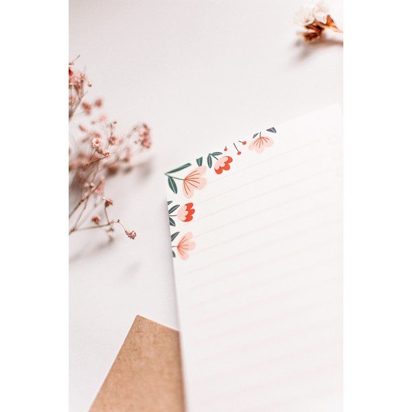 Letéphető vonalas to-do list jegyzettömb virágmintával, 70 lap - Printintin-image-2