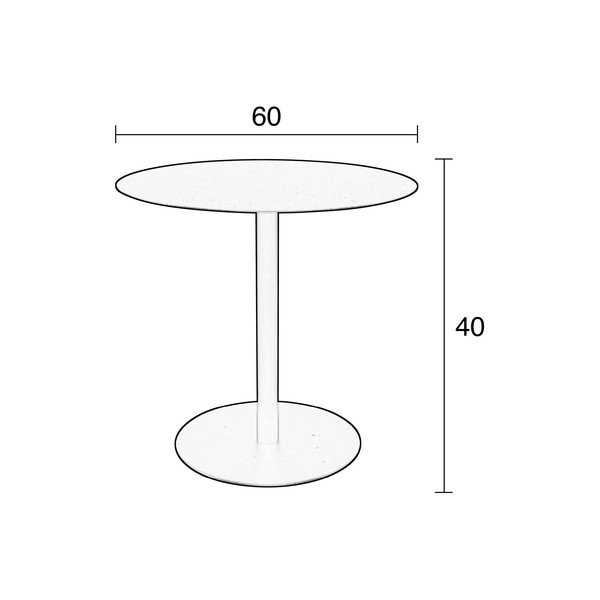 Fekete fém kerek dohányzóasztal ø 60 cm Snow – Zuiver-image-4