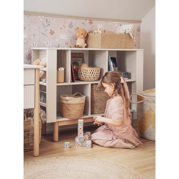 Bézs gyerek könyvespolc 120x40 cm Miloo – Pinio-image-1