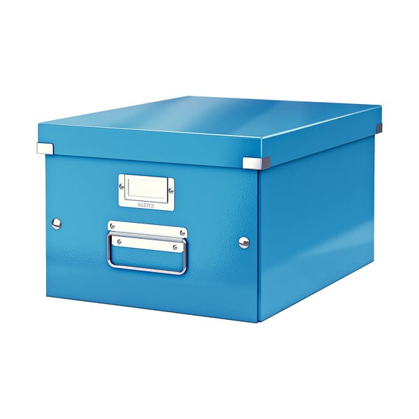 Kék fedeles karton tárolódoboz 28x37x20 cm Click&Store – Leitz