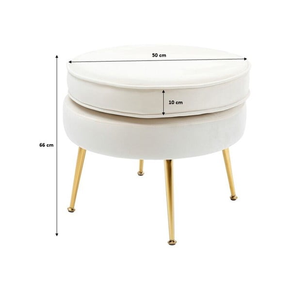 Fehér bársony lábtartó Water Lily – Kare Design-image-3