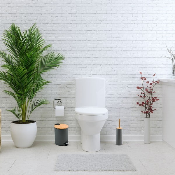 Sötétszürke acél pedálos szemetes 5 l   Adonis – Spirella-image-1