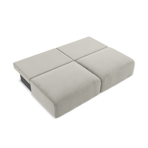 Világosszürke kinyitható-tárolóhelyes kanapé 216 cm Kalena – Makamii-image-4