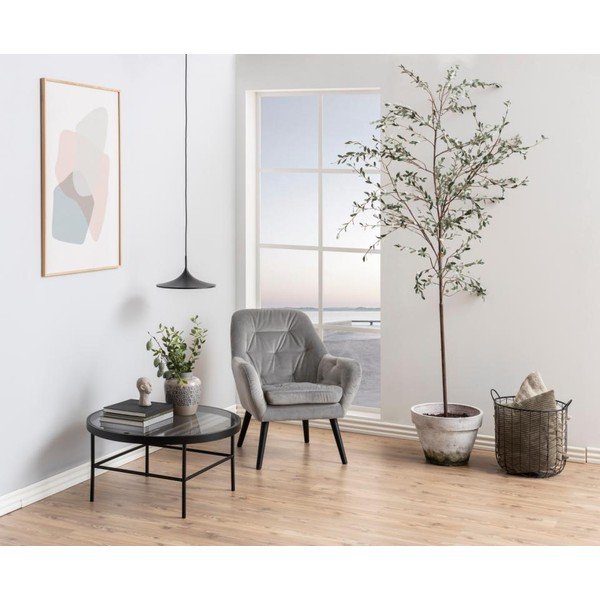 Hoya fekete kerek dohányzóasztal, ø 80 cm - Actona-image-3