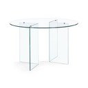 Üveg kerek étkezőasztal ø 130 cm Iride – Bizzotto