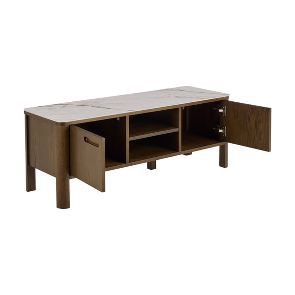 Barna TV-állvány tölgyfa dekorral 120x45x40 cm Southampton – Actona-image-3