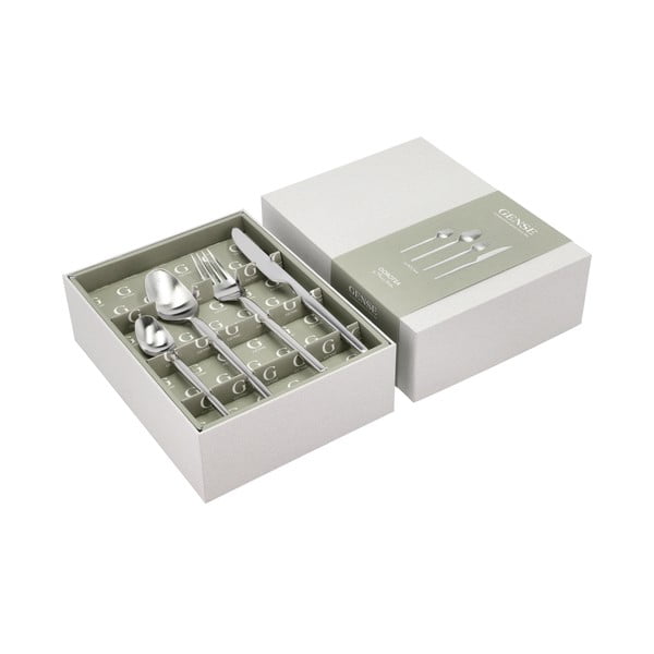 Ezüstszínű rozsdamentes acél evőeszköz készlet 16 db-os Dorotea – Gense-image-3