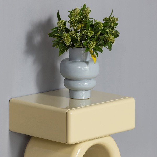 Világosszürke fém váza (magasság 27 cm) Auri – WOOOD-image-1