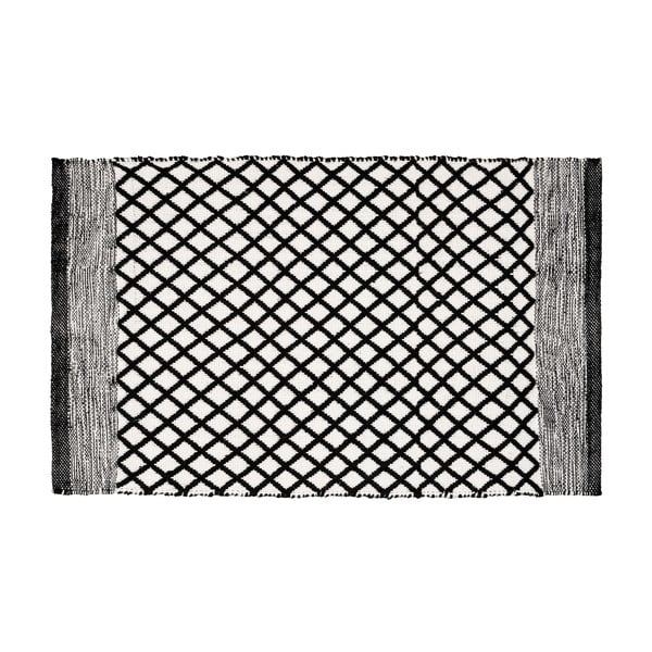 Fekete-fehér újrahasznosított műanyag fürdőszobai kilépő 50x80 cm Tara – Wenko