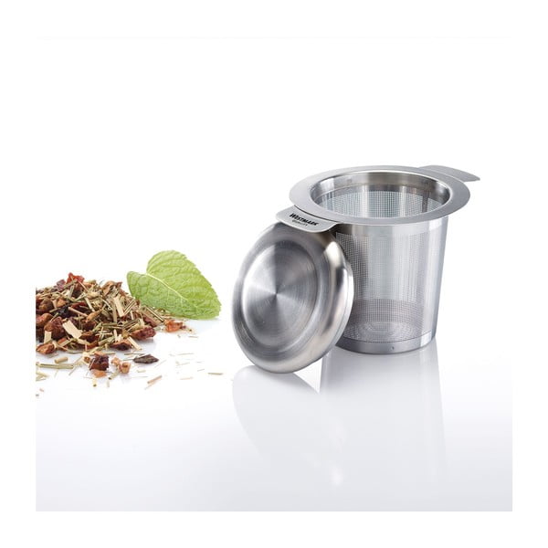 Teatime rozsdamentes acél teaszűrő, tetővel - Westmark