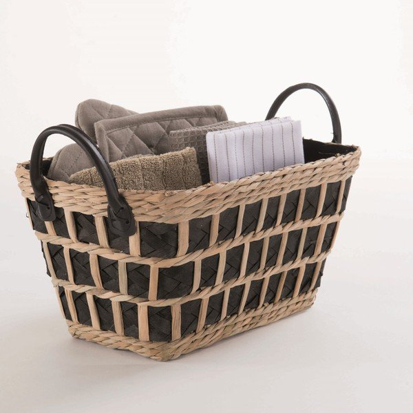 Seagrass tárolókosár tengerifűből, szélesség 44 cm - Compactor-image-1