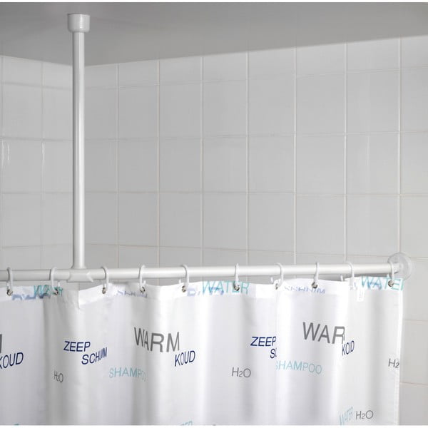 Fehér mennyezeti zuhanyfüggöny rúd, 57 cm - Wenko