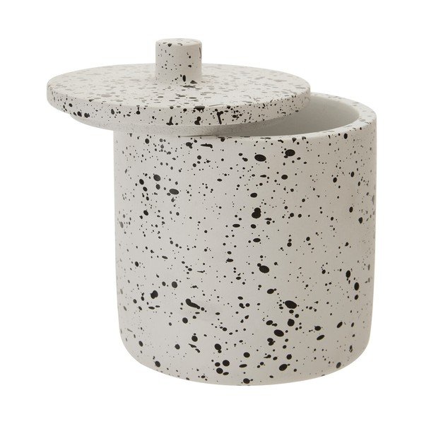 Krémszínű beton fürdőszobai rendszerező vattakorongokhoz Mozie – Premier Housewares-image-3