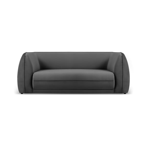 Sötétszürke bársony kanapé 190 cm Lando – Micadoni Home
