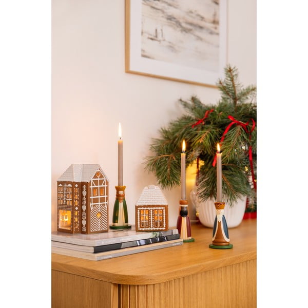 Fa gyertyatartó készlet karácsonyi mintával, 3 db-os  Betiel – Bloomingville-image-2