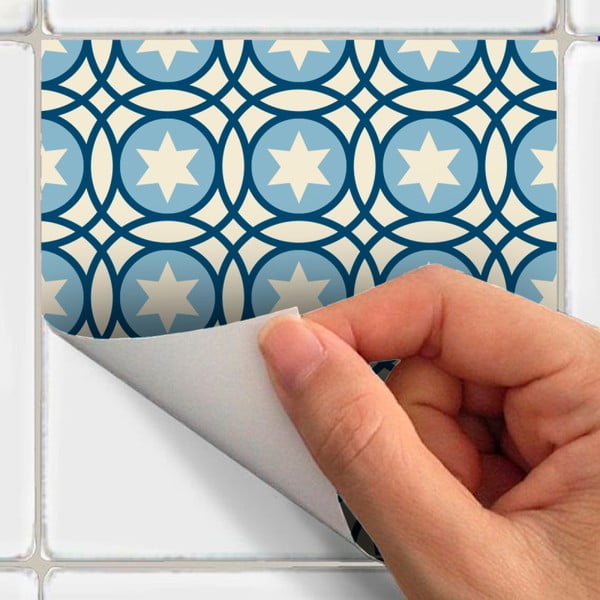 Wall Decal Cement Tiles Riana 60 db-os falmatrica szett, 10 x 10 cm - Ambiance-image-1