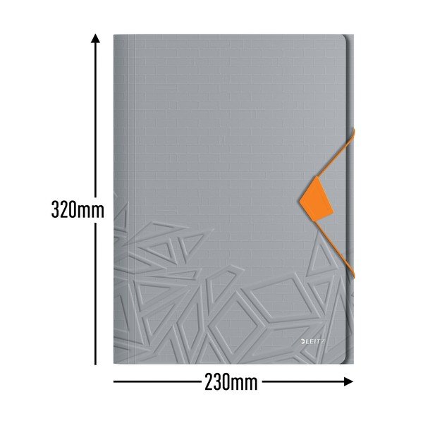 Szürke irodai mappa 3 behajtott füllel - Leitz-image-3