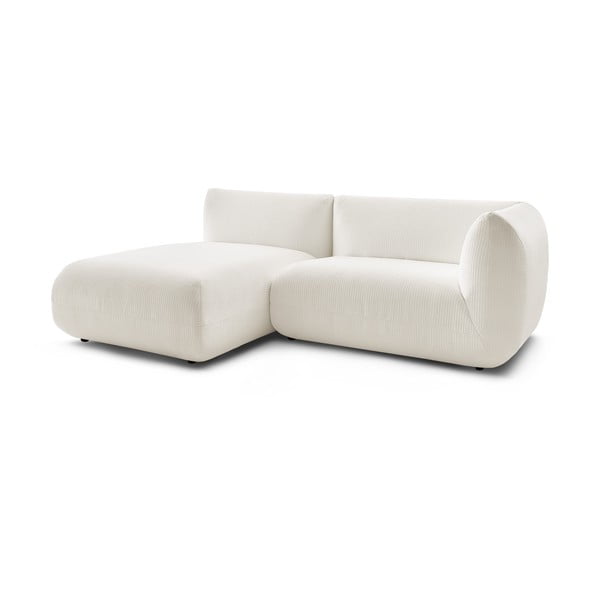 Fehér kordbársony sarokkanapé (bal oldali) Lecomte – Bobochic Paris-image-3