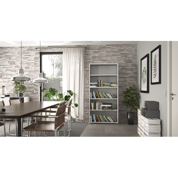 Fehér moduláris könyvespolc 89x189 cm Prima – Tvilum-image-1