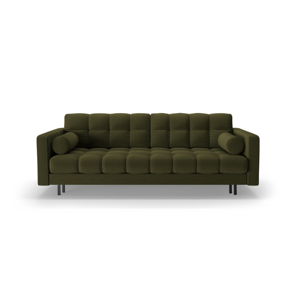 Zöld kinyitható tárolóhelyes kanapé 222 cm Bali Cosmopolitan Design