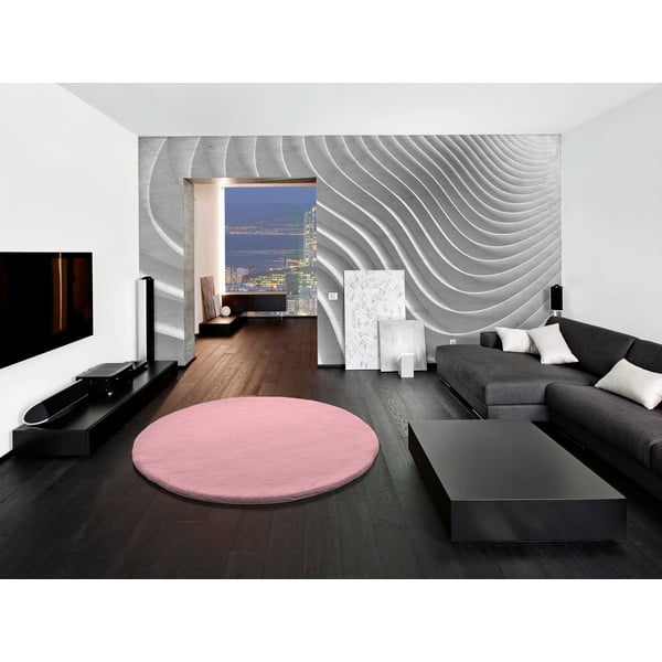 Fox Liso rózsaszín szőnyeg, ø 120 cm - Universal-image-1
