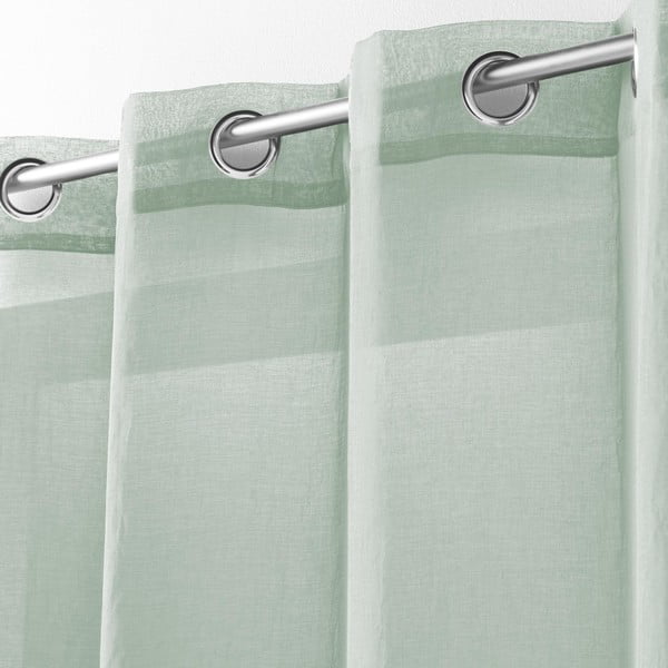 Világoszöld fényáteresztő függöny 140x280 cm Telma – douceur d'intérieur-image-1