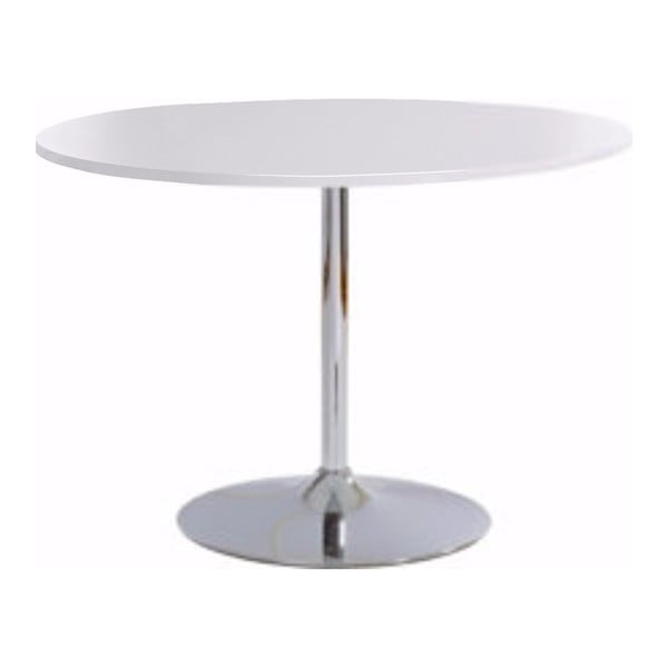 Terri étkezőasztal fényes fehér asztallappal, Ø 110 cm - Støraa