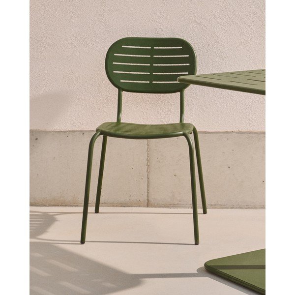 Sötétzöld fém kerti szék Brai – Kave Home-image-1